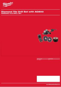 MILWAUKEE Diamond Tile Drill Set 4932478546 A4 PDF