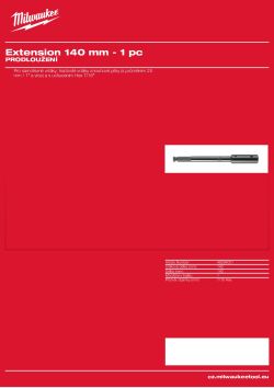 MILWAUKEE Shank extensions 48284001 A4 PDF