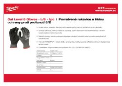 MILWAUKEE Rukavice CutE - 9/L - 1 pár 4932471425 A4 PDF