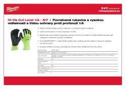 MILWAUKEE Rukavice Hi-Vis Cut Cut A - 7/S - 1 pár 4932479916 A4 PDF