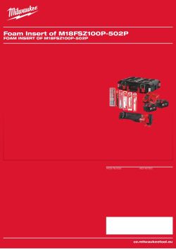 MILWAUKEE Foam Insert of M18FSZ100P-502P 4931481950 A4 PDF