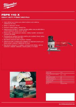 MILWAUKEE Heavy Duty přímočará pila s nízkou rukojetí 4933357990 A4 PDF