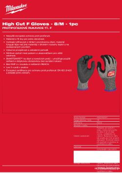 MILWAUKEE Rukavice CutF - 8/M - 1 pár 4932492041 A4 PDF