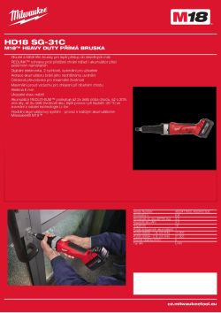 MILWAUKEE M18™ Heavy Duty přímá bruska 4933417850 A4 PDF