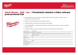 MILWAUKEE Rukavice CutB - 8/M - 1 pár 4932479907 A4 PDF