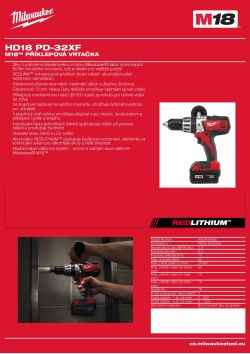 MILWAUKEE M18™ příklepová vrtačka 4933416426 A4 PDF