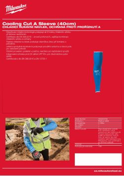 MILWAUKEE Chladicí rukávní návlek, ochrana proti proříznutí A 4932500789 A4 PDF
