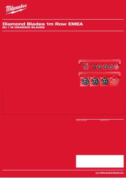 MILWAUKEE EU 1 m Diamond Blades 4932479761 A4 PDF