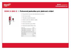 MILWAUKEE Motor pro jádrové vrtání 40044 A4 PDF