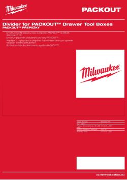 MILWAUKEE PACKOUT™ přepážka pro zásuvkové boxy 4932500144 A4 PDF