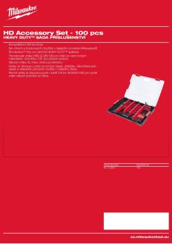 MILWAUKEE Heavy Duty sada příslušenství 100ks 4932464145 A4 PDF