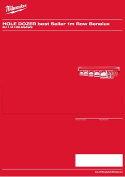 MILWAUKEE EU 1 m Holesaws 4932480780 A4 PDF