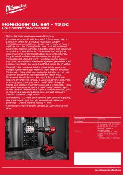 MILWAUKEE Hole Dozer™ Quik Lok™ sada děrovek 13 ks 49224772 A4 PDF