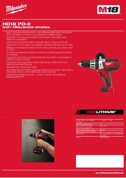 MILWAUKEE M18™ příklepová vrtačka 4933446925 A4 PDF