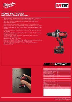 MILWAUKEE M18™ příklepová vrtačka 4933441255 A4 PDF