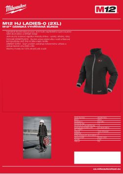 MILWAUKEE M12™ DÁMSKÁ VYHŘÍVANÁ BUNDA 4933451605 A4 PDF