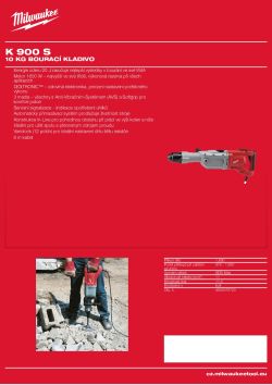MILWAUKEE 10 kg bourací kladivo  SDS-Max 4933375796 A4 PDF