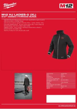 MILWAUKEE M12™ DÁMSKÁ VYHŘÍVANÁ BUNDA 4933451604 A4 PDF