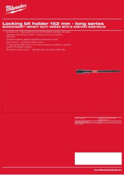 MILWAUKEE Držák bitů s aretací nástroje  - 152 mm 4932472067 A4 PDF