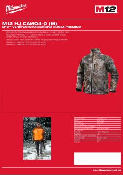 MILWAUKEE M12™ VYHŘÍVANÁ MASKÁČOVÁ BUNDA PREMIUM 4933451597 A4 PDF