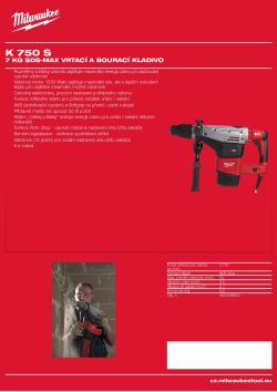 MILWAUKEE 7 kg SDS-Max vrtací a bourací kladivo 4933498171 A4 PDF