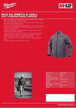MILWAUKEE M12™ VYHŘÍVANÉ BUNDY PREMIUM 4933451595 A4 PDF