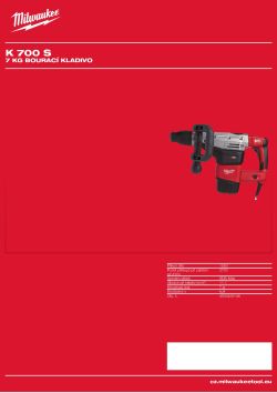 MILWAUKEE 7 kg bourací kladivo 4933502474 A4 PDF