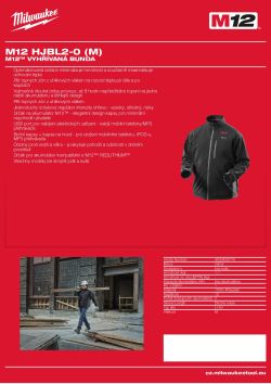 MILWAUKEE M12™ vyhřívaná bunda 4933433778 A4 PDF
