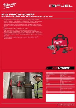 MILWAUKEE M12 FUEL™ kompaktní kladivo SDS-Plus 16 mm 4933500781 A4 PDF
