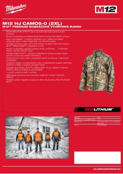 MILWAUKEE M12™ Premium maskáčová vyhřívaná bunda 4933464338 A4 PDF