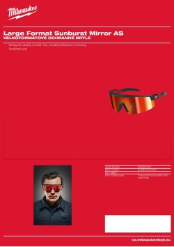 MILWAUKEE Large Format Safety Glasses 4932500723 A4 PDF
