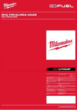 MILWAUKEE M12 FIR12LRG2 4933501111 A4 PDF