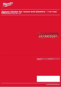 MILWAUKEE EU 1 m Jigsaw Blades 4932430509 A4 PDF