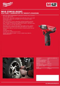 MILWAUKEE M12 FUEL™ kompaktní 1/2˝ rázový utahovák 4933447130 A4 PDF
