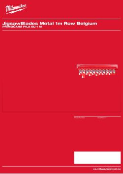 MILWAUKEE EU 1 m Jigsaw Blades 4932480771 A4 PDF