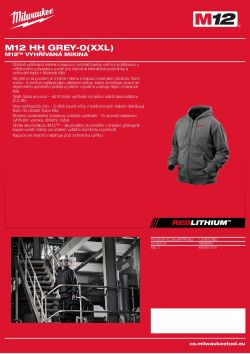 MILWAUKEE M12™ vyhřívaná mikina 4933451278 A4 PDF