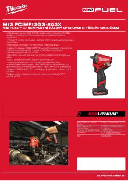MILWAUKEE M12 FUEL™ ½″ kompaktní rázový utahovák s třecím kroužkem 4933493456 A4 PDF