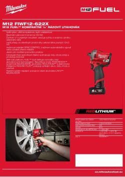 MILWAUKEE M12 FUEL™ kompaktní ½″ rázový utahovák 4933464617 A4 PDF
