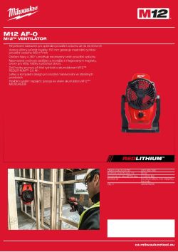 MILWAUKEE M12™ ventilátor 4933478261 A4 PDF