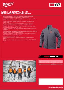 MILWAUKEE M12™ Premium vyhřívaná bunda 4933464328 A4 PDF