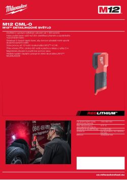 MILWAUKEE M12™ detailingové světlo 4933478867 A4 PDF