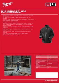 MILWAUKEE M12™ vyhřívaná bunda 4933447909 A4 PDF