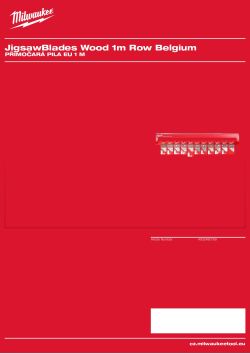 MILWAUKEE EU 1 m Jigsaw Blades 4932480769 A4 PDF