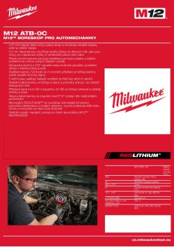 MILWAUKEE M12™ boreskop pro automechaniky 4933501239 A4 PDF