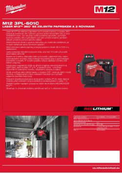MILWAUKEE Laser M12™ 360° se zeleným paprskem a 3 rovinami 4933498861 A4 PDF