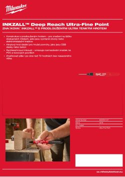 MILWAUKEE Značkovač INKZALL™ s prodlouženým ultra tenkým hrotem 4932501147 A4 PDF
