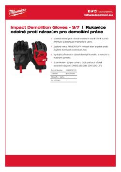 MILWAUKEE Rukavice Cut Impact Demolition - S/7 - 1 pár 4932479723 A4 PDF