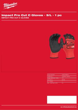 MILWAUKEE Rukavice Cut Impact Pro Cut C - 9/L - 1 pár 4932498531 A4 PDF