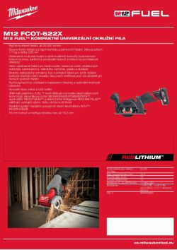 MILWAUKEE M12 FUEL™ kompaktní univerzální okružní pila 4933464620 A4 PDF