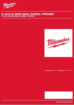 MILWAUKEE K 540 S SDS MAX CHISEL PROMO 4933471138 A4 PDF